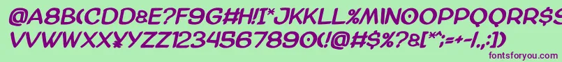 Amazgodamatbold Font – Purple Fonts on Green Background