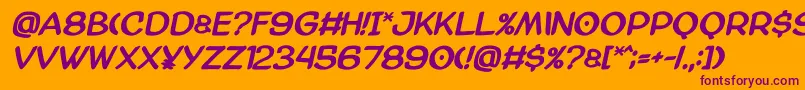 Amazgodamatbold Font – Purple Fonts on Orange Background