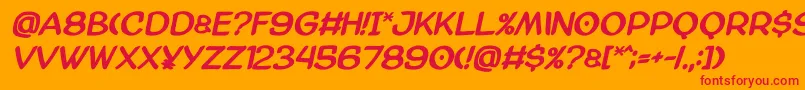 Amazgodamatbold Font – Red Fonts on Orange Background