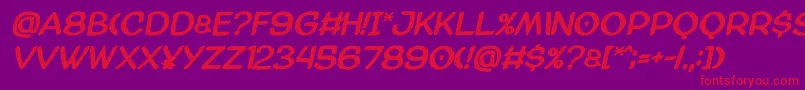 Amazgodamatbold Font – Red Fonts on Purple Background