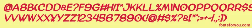 Amazgodamatbold Font – Red Fonts on Yellow Background