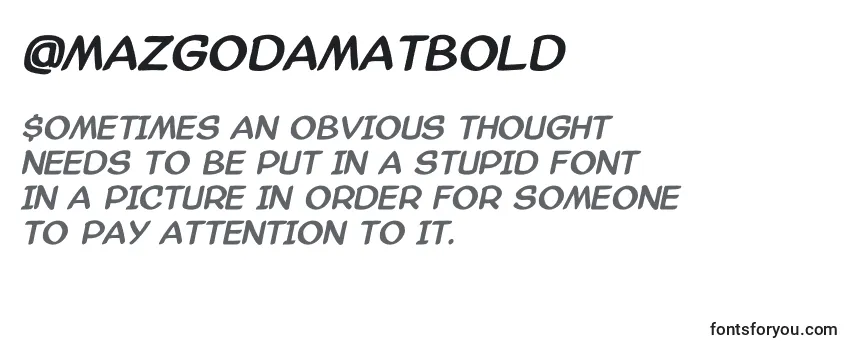 Amazgodamatbold Font