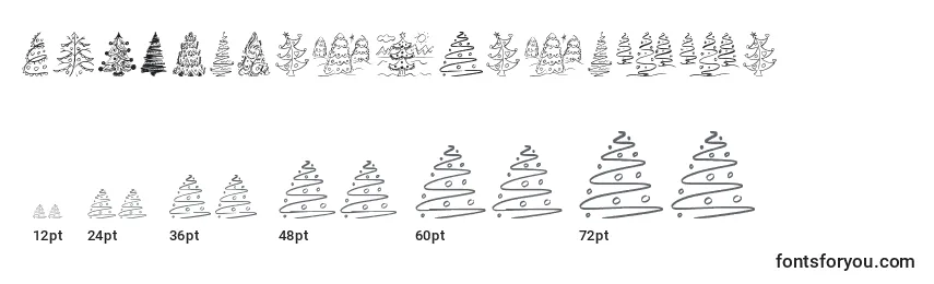 FunChristmasTrees Font Sizes