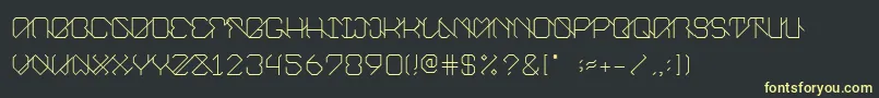 フォントEunity – 黒い背景に黄色の文字