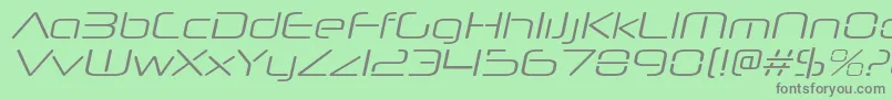NeuropolnovaltItalic-Schriftart – Graue Schriften auf grünem Hintergrund