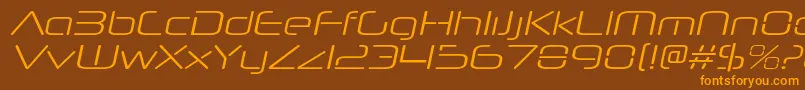 fuente NeuropolnovaltItalic – Fuentes Naranjas Sobre Fondo Marrón