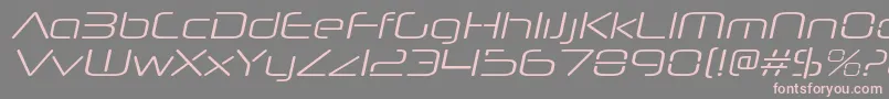 NeuropolnovaltItalic Font – Pink Fonts on Gray Background