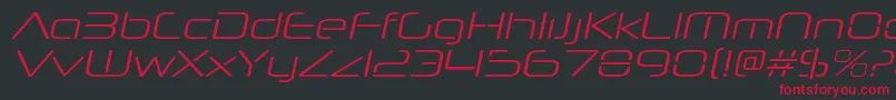 NeuropolnovaltItalic Font – Red Fonts on Black Background