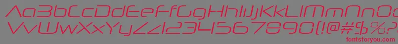 NeuropolnovaltItalic Font – Red Fonts on Gray Background