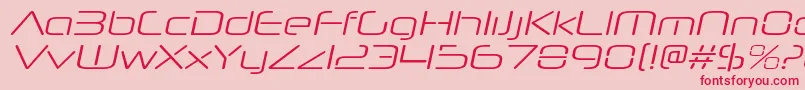 フォントNeuropolnovaltItalic – ピンクの背景に赤い文字