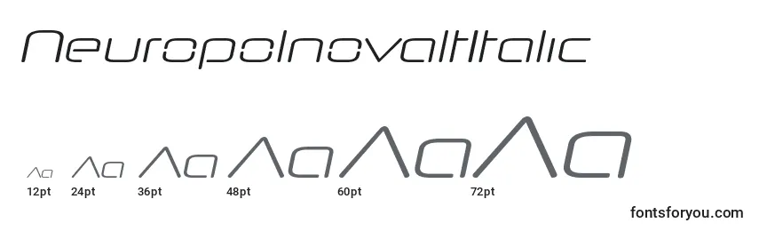 NeuropolnovaltItalic Font Sizes