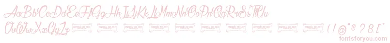 AtelierOmega Font – Pink Fonts on White Background