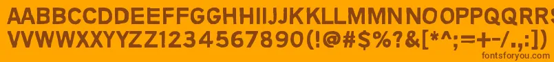 AnimalsAreLikePeople Font – Brown Fonts on Orange Background