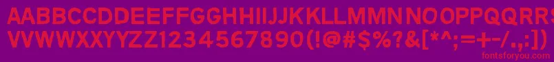 フォントAnimalsAreLikePeople – 紫の背景に赤い文字