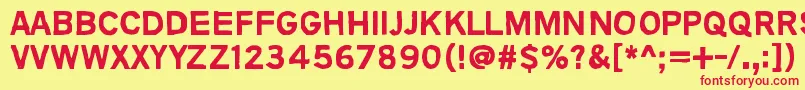 AnimalsAreLikePeople Font – Red Fonts on Yellow Background