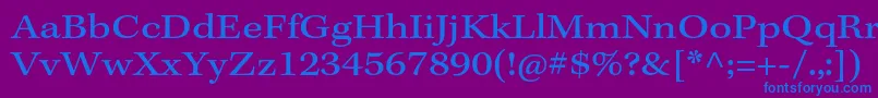 KeplerstdExtcapt-Schriftart – Blaue Schriften auf violettem Hintergrund