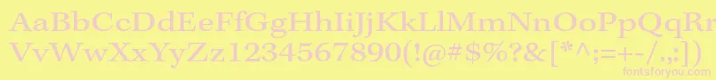 KeplerstdExtcapt Font – Pink Fonts on Yellow Background