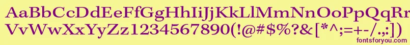 KeplerstdExtcapt Font – Purple Fonts on Yellow Background