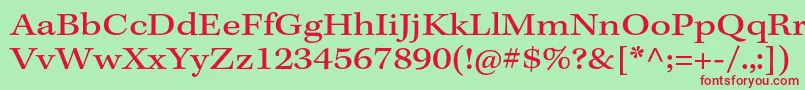 KeplerstdExtcapt Font – Red Fonts on Green Background