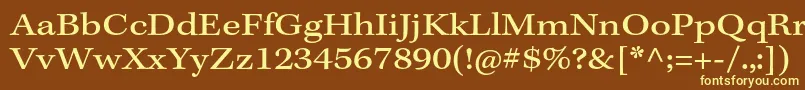 KeplerstdExtcapt Font – Yellow Fonts on Brown Background