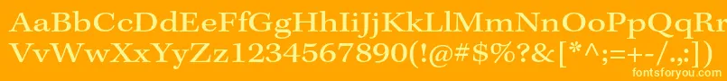 KeplerstdExtcapt Font – Yellow Fonts on Orange Background