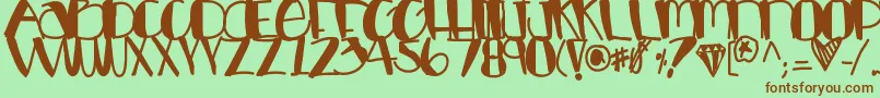 More about Luckycharms Font Luckycharms Font – Brown Fonts on Green Background