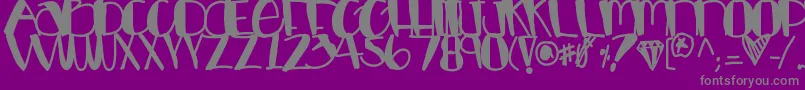 Police Luckycharms – polices grises sur fond violet