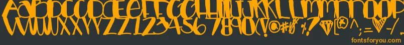 Luckycharms Font – Orange Fonts on Black Background