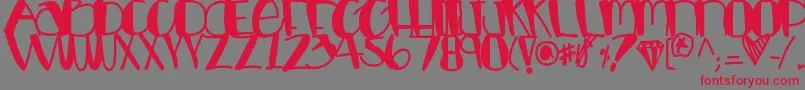Luckycharms Font – Red Fonts on Gray Background