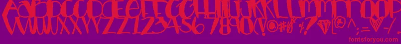 Luckycharms Font – Red Fonts on Purple Background