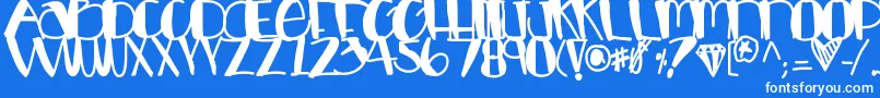Luckycharms Font – White Fonts on Blue Background