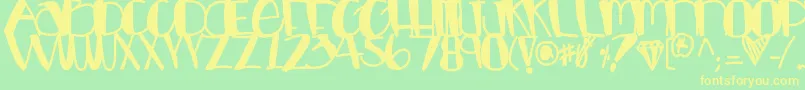 Police Luckycharms – polices jaunes sur fond vert
