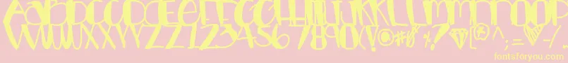 Luckycharms Font – Yellow Fonts on Pink Background