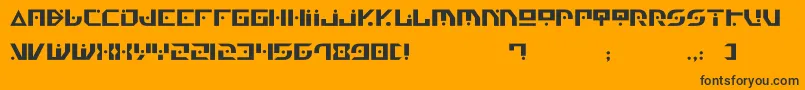 Gen4 Font – Black Fonts on Orange Background