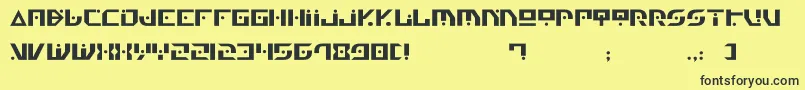 Gen4 Font – Black Fonts on Yellow Background