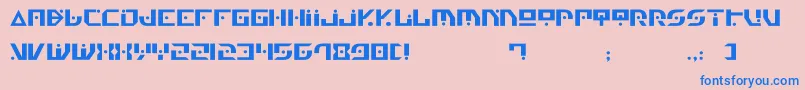 Gen4 Font – Blue Fonts on Pink Background