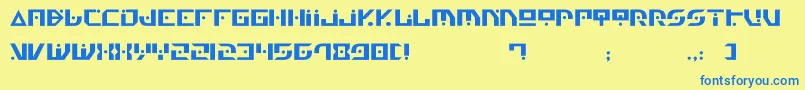 Gen4 Font – Blue Fonts on Yellow Background