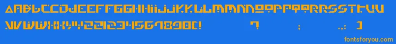 Gen4 Font – Orange Fonts on Blue Background