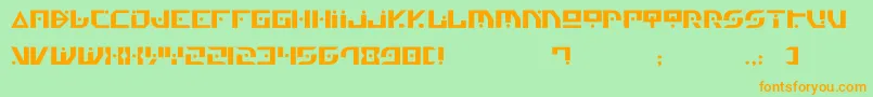 Gen4 Font – Orange Fonts on Green Background