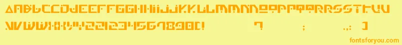 Gen4 Font – Orange Fonts on Yellow Background