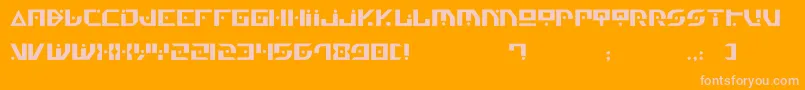 Gen4 Font – Pink Fonts on Orange Background