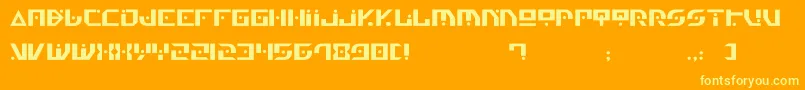 Gen4 Font – Yellow Fonts on Orange Background