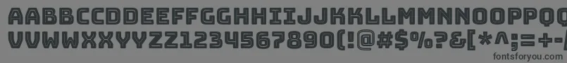 フォントBungeeInline – 黒い文字の灰色の背景
