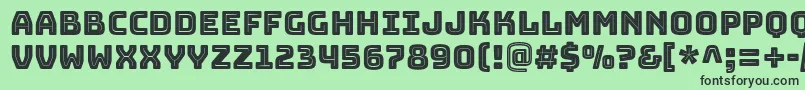 BungeeInline Font – Black Fonts on Green Background