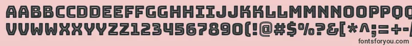 BungeeInline-Schriftart – Schwarze Schriften auf rosa Hintergrund