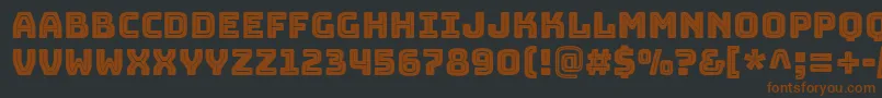 Шрифт BungeeInline – коричневые шрифты на чёрном фоне