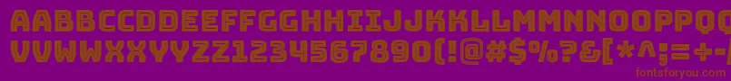 BungeeInline-fontti – ruskeat fontit violetilla taustalla