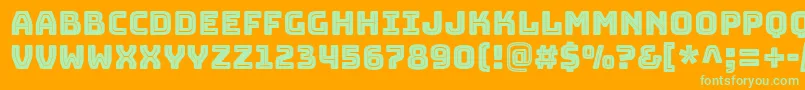 BungeeInline Font – Green Fonts on Orange Background