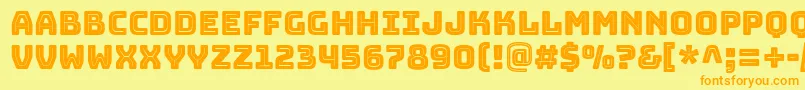 BungeeInline-fontti – oranssit fontit keltaisella taustalla