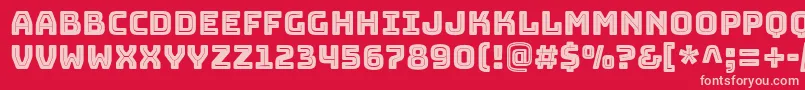 BungeeInline Font – Pink Fonts on Red Background